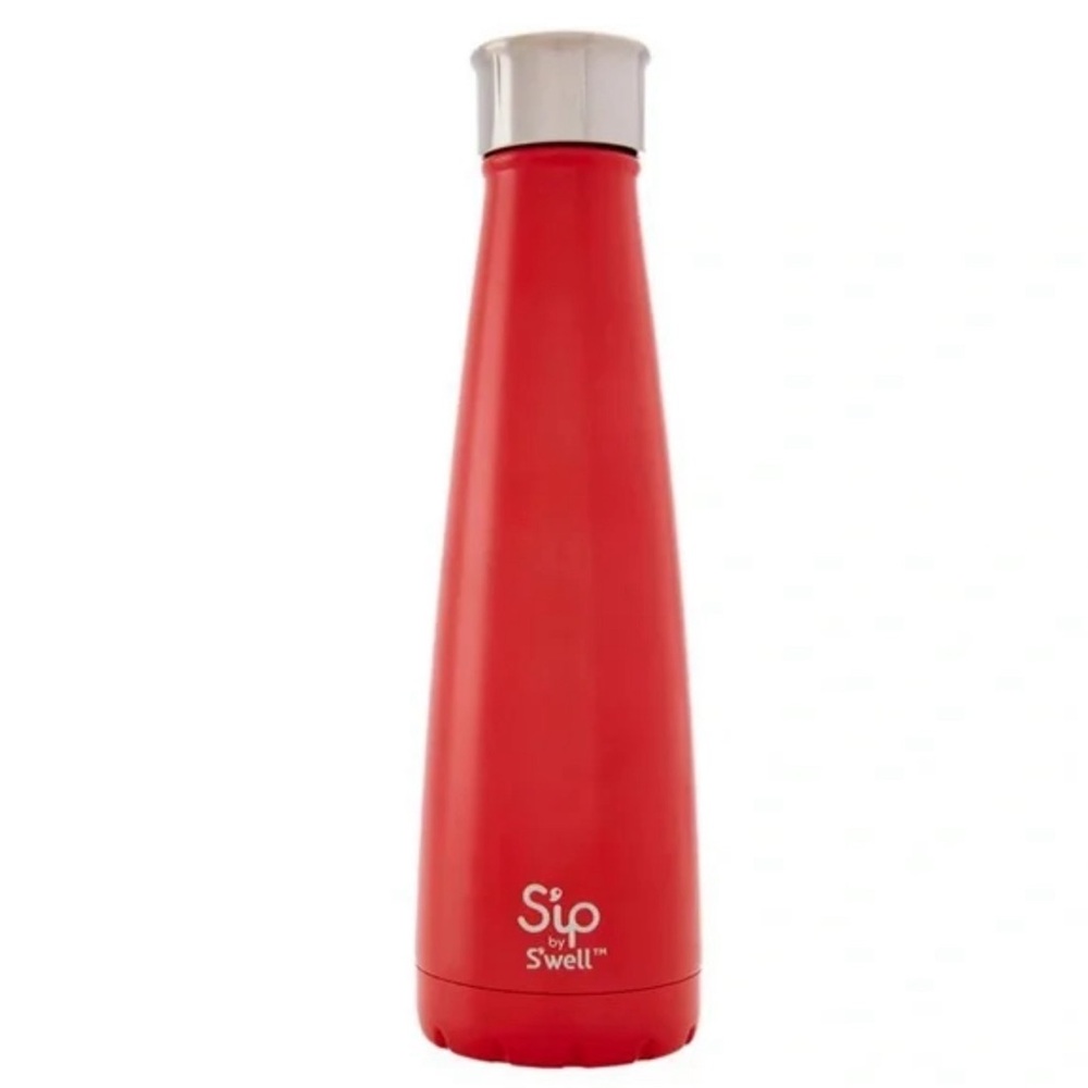 🧡 Sip by swell chilli red stainless steel hot & cold water bottle 15 Oz